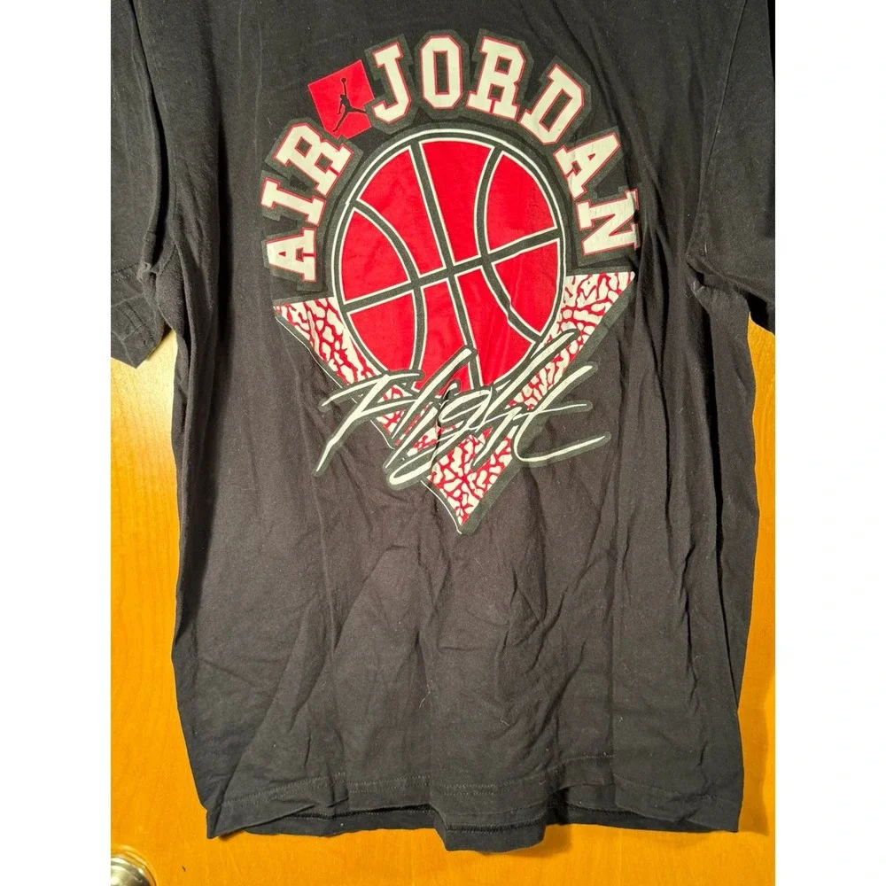 Men's Air Jordan Flight Short Sleeve Black Basketball T-Shirt XL‎